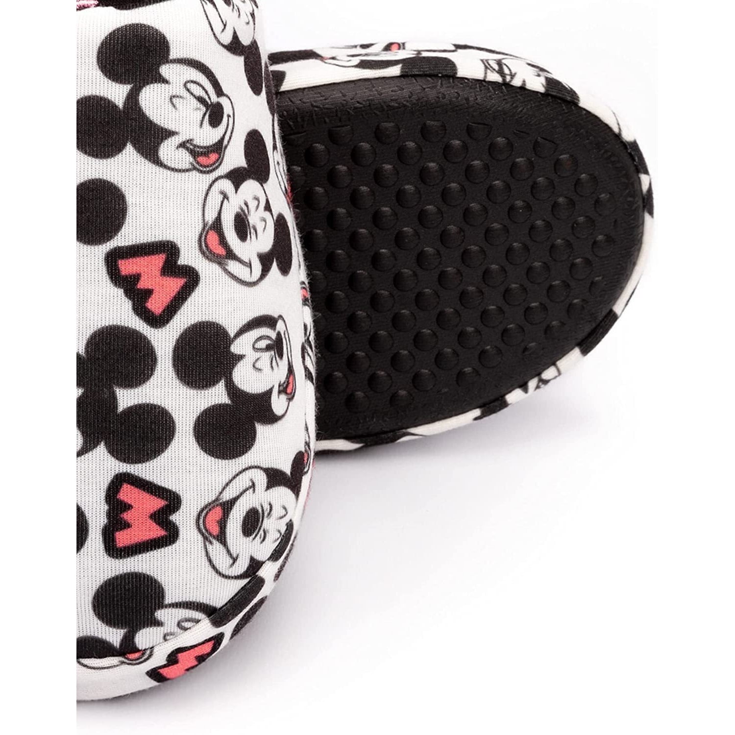 Mickey Mouse Womens All Over Logo Slippers