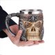 thumbnail image 1 of Taza De Almacenamiento Taza De Almacenamiento Copa De Vino De Resina, Copas De Cóctel Vintage, Copa De Vino De Cerveza (Calavera Samurai), 1 of 5