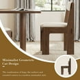 thumbnail image 5 of Dayalane Farmhouse Dining Chairs Set of 2, Mid Century Modern Solid Oak Wood Kitchen Side Chairs with Upholstered Seat and Back, Armless Accent Chairs for Dining Room, Walnut Beige, 5 of 11