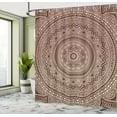 thumbnail image 4 of Ambesonne Mandala Shower Curtain, Abstract Floral Folk Design, 69"Wx70"L, Pale Rosewood, 4 of 4