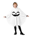 thumbnail image 2 of KHONTS Ghost Face Poncho for Toddler Kids Hooded Cloak Halloween Performance Clothes Spooky Capes 05-White XS, 2 of 7