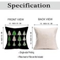 thumbnail image 5 of Christmas Pillow Covers 18x18 Inch Christmas Tree Decoration Pillows Farmhouse Pillow Covers Set of 4 Cotton Linen Xmas Trees Pillow Case Indoor Holiday Cushion Cover for Sofa Couch, 5 of 6