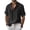 Black-1, variant on Silver Basic Men's Linen Short Sleeve Henley Shirt, Breathable Lightweight Summer Tops S,Grey-1