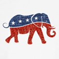 thumbnail image 3 of CafePress - Glitter Republican Elephant T Shirt - 100% Cotton Ringed T-Shirt, 3 of 4