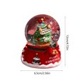 thumbnail image 3 of Light-Up Christmas Snowman Crystal Ball, Resin Desktop Ornament with Christmas Tree Design, Decorative Gift for Holiday Decor, 3 of 5
