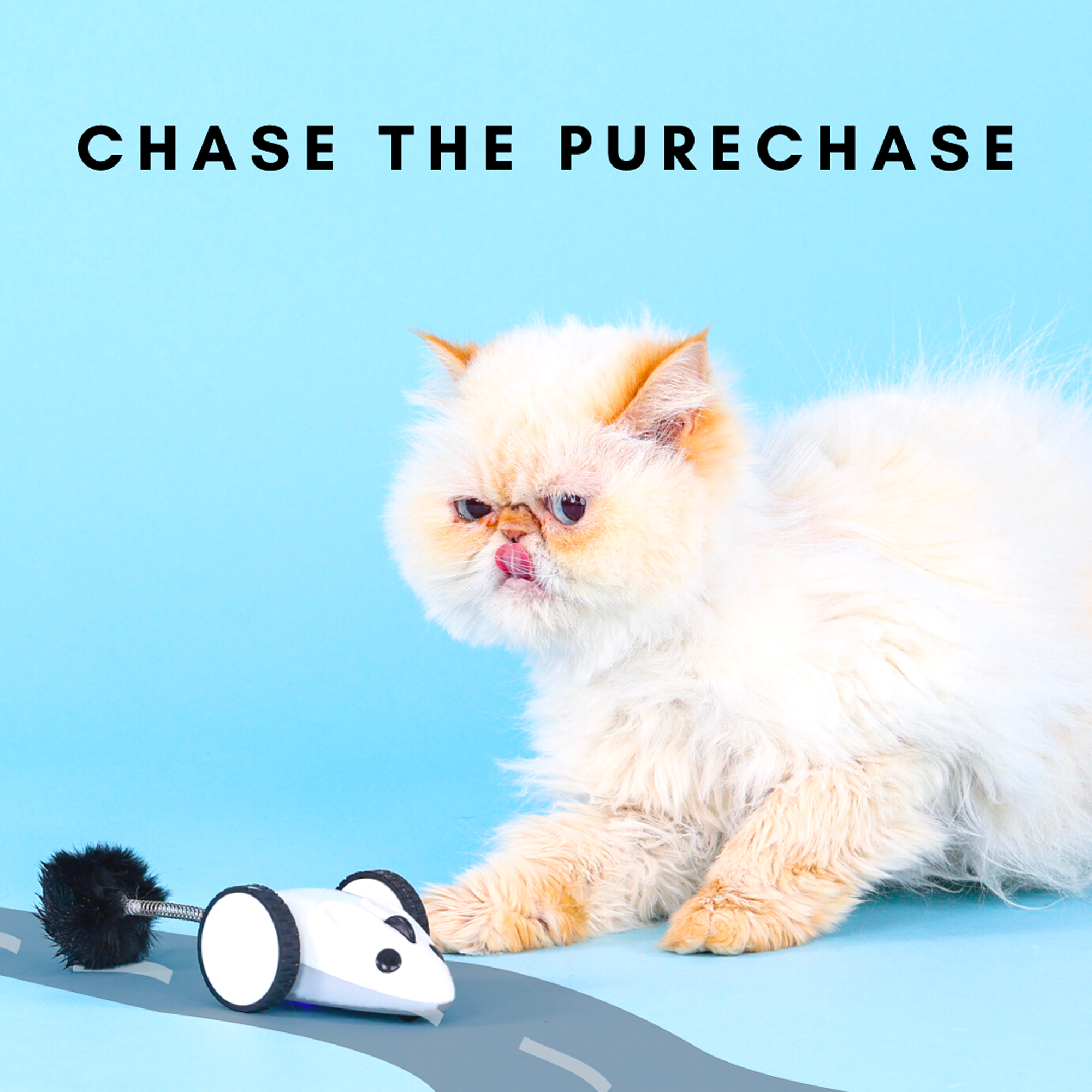 Instachew Purechase Smart Cat Toy, Interactive Automatic Mouse shaped Toy for Pets, App Enabled with Adjustable Speed, Flip Modes, Replaceable Plush Tail and USB Charging for Kittens and Dogs - image 5 of 8