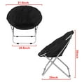 thumbnail image 2 of Warmounts Folding Saucer Chair for Adult, Oversized Circle Moon Chair for Kids Boys Girls, Metal Frame Rounded Papasan Chair for Bedroom, Black, 2 of 10
