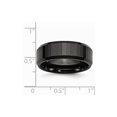 thumbnail image 2 of Ceramic Black Faceted 8mm Polished Band Ring - Size 7.5, 2 of 2