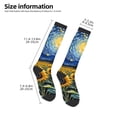 thumbnail image 4 of Fotbe Starry Sky Sunflower print Women's Men's Novelty Crew Socks Cotton Socks Knee High Socks for Walking,Running,Nurses,Pregnancy, 4 of 8