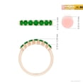 thumbnail image 4 of ANGARA Lab Grown Half Eternity Seven Stone Emerald Wedding Ring for Women in 14K Rose Gold (Size-3mm) | May Birthstone, Birthday, Anniversary, Jewelry Gift for Women | Lab-Grown Emerald Ring, 4 of 6