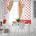 thumbnail image 5 of Fsddascl Merry Christmas Blackout Curtains for Bedroom/Living Room, Thermal Insulated Kitchen Curtains, Xmas Gingerbread Red Polka Dots Winter Grommet Darkening Window Treatment Drapes 27.5"x39"x2, 5 of 6
