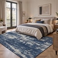 thumbnail image 3 of KUETH Area Rugs for Living Room 8x10 Large Modern Machine Washable Vintage Rugs Distressed Abstract Print Blue Throw Rug for Bedroom Aesthetic, Non Slip Carpet with Gripper, 3 of 10