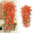 thumbnail image 2 of Clearance Under $3 Artificial Flower Artificial Flower Spray Plastic For Living Room Corner Plant Hotel Lobby Arrangement Orange (1Pc), 2 of 9
