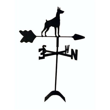 The Lazy Scroll  Doberman Pinscher Roof Mount Weathervane