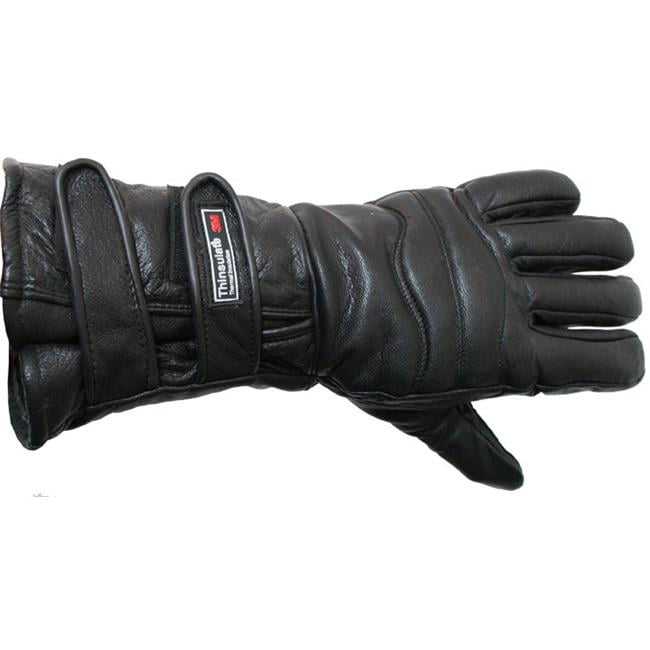 ARMR Moto WPS340 Waterproof Leather Thermal Winter Motorcycle Gloves Black New 