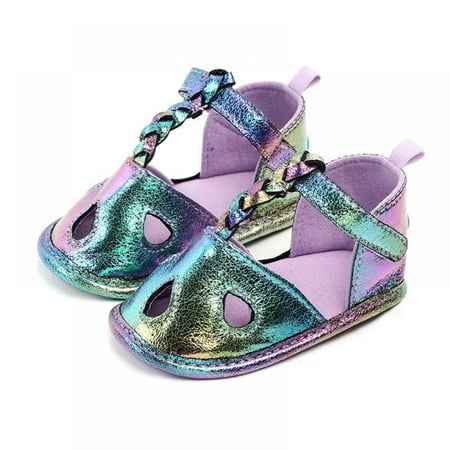 

Baby Girls Sandals Summer Sandals Anti-Slip PU Sandals Toddlers Soft Soled Walker Shoes Cute Princess Sandals