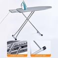 thumbnail image 3 of Ironing Board, Heat Resistant Cover Iron Board with Steam Rest, Non-Slip Foldable Ironing Stand. Heavy Sturdy Metal Frame Legs Iron Stand(13 * 34 * 53 Inches) (Silver Gray), 3 of 6