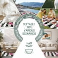 thumbnail image 6 of Pink Roses Outdoor Rug for Patio/Deck/Porch, Non-Slip Large Area Rug 6 x 9 Ft, Romantic Flowers Leaves Floral Black Stripes Indoor Outdoor Rugs Washable Area Rugs, Camping Rug Carpet Runner, 6 of 8