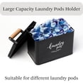 thumbnail image 4 of PERFNIQUE Laundry Pods Container, Farmhouse Laundry Pods Holder with Lid for Laundry Room Decor and Accessories, Metal Detergent Pods Container for Laundry Room Organization and Storage (Black, Pods), 4 of 6