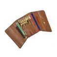 thumbnail image 4 of New Waterproof Eel Skin Leather Key Case Holder Credit Card Wallet (Brown), 4 of 6