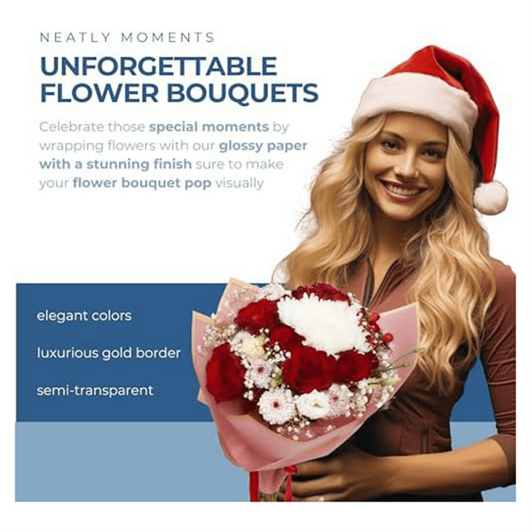 Flower Wrapping Paper, Bouquet Paper