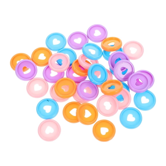 TABLZONE Hollow Heart Binding Discs 40 Pieces Assorted Colors Flexible Notebook Discbound Accessories