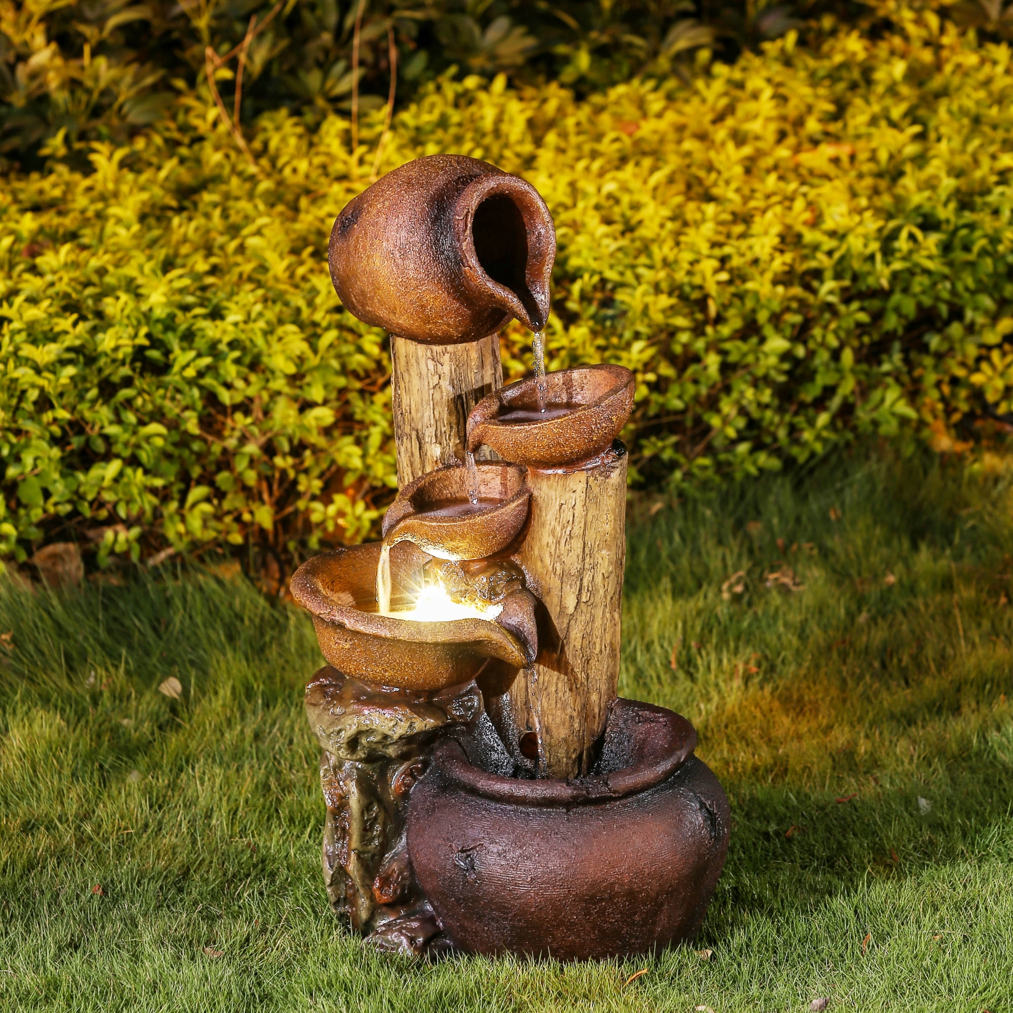 Pentole Pot Outdoor Fountain with Illumination