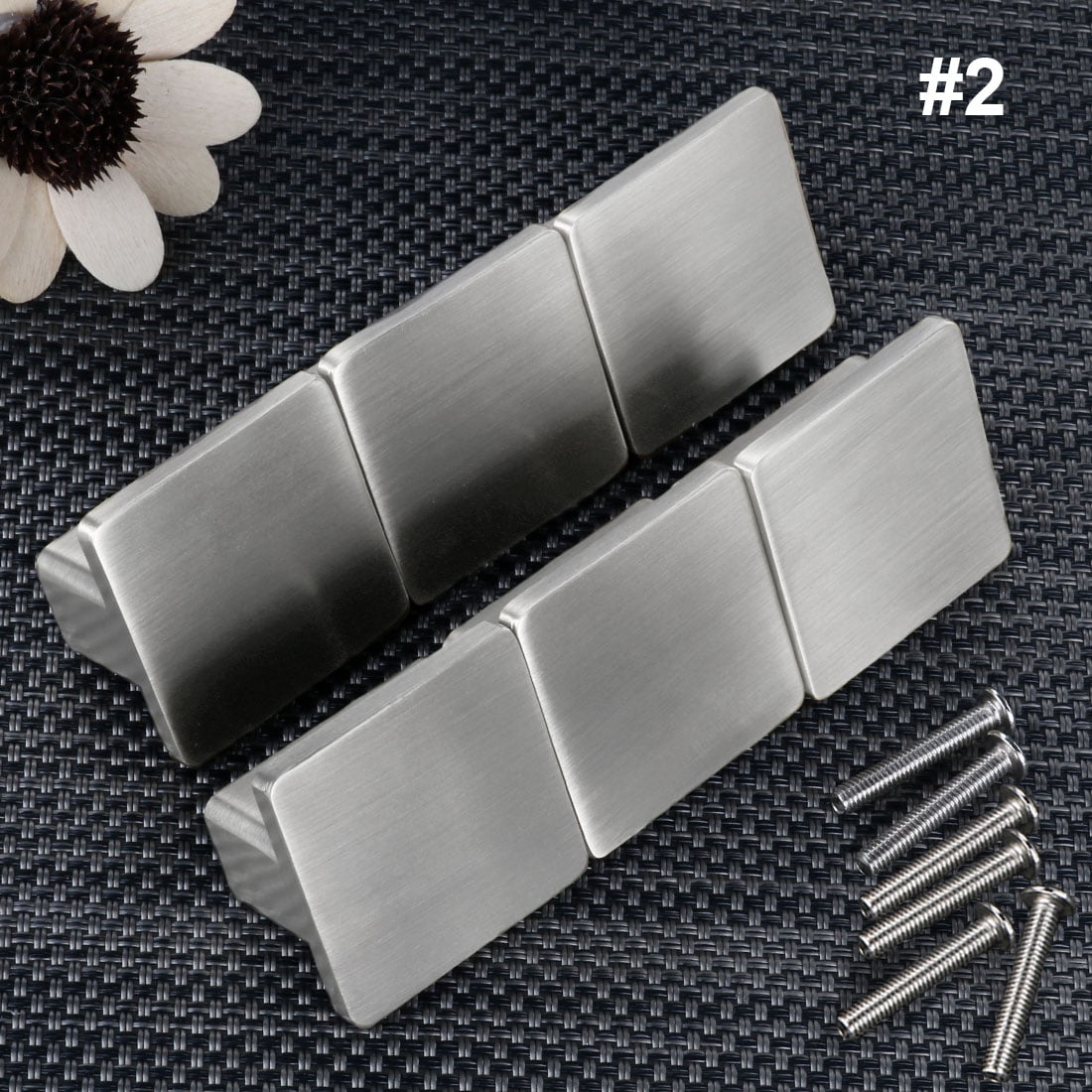 Unique Bargains Door Cabinet Pull Handle Knobs Nickel Finish