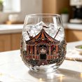 thumbnail image 3 of Halloween Glass Cup,12oz,Magic Castle Pattern,Tea,Coffee,Ice Water Soda Beverage Cup,Reusable Festival Holiday Evening Party Glassware Dinkware Suppies, 3 of 6