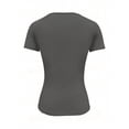 thumbnail image 5 of Ymauqau Crop Tops pour Femmes Manches Courtes Col Rond T-Shirts Ajustés Basiques Décontractés Tuniques Serrées Blouses Sorties Tops, 5 of 5