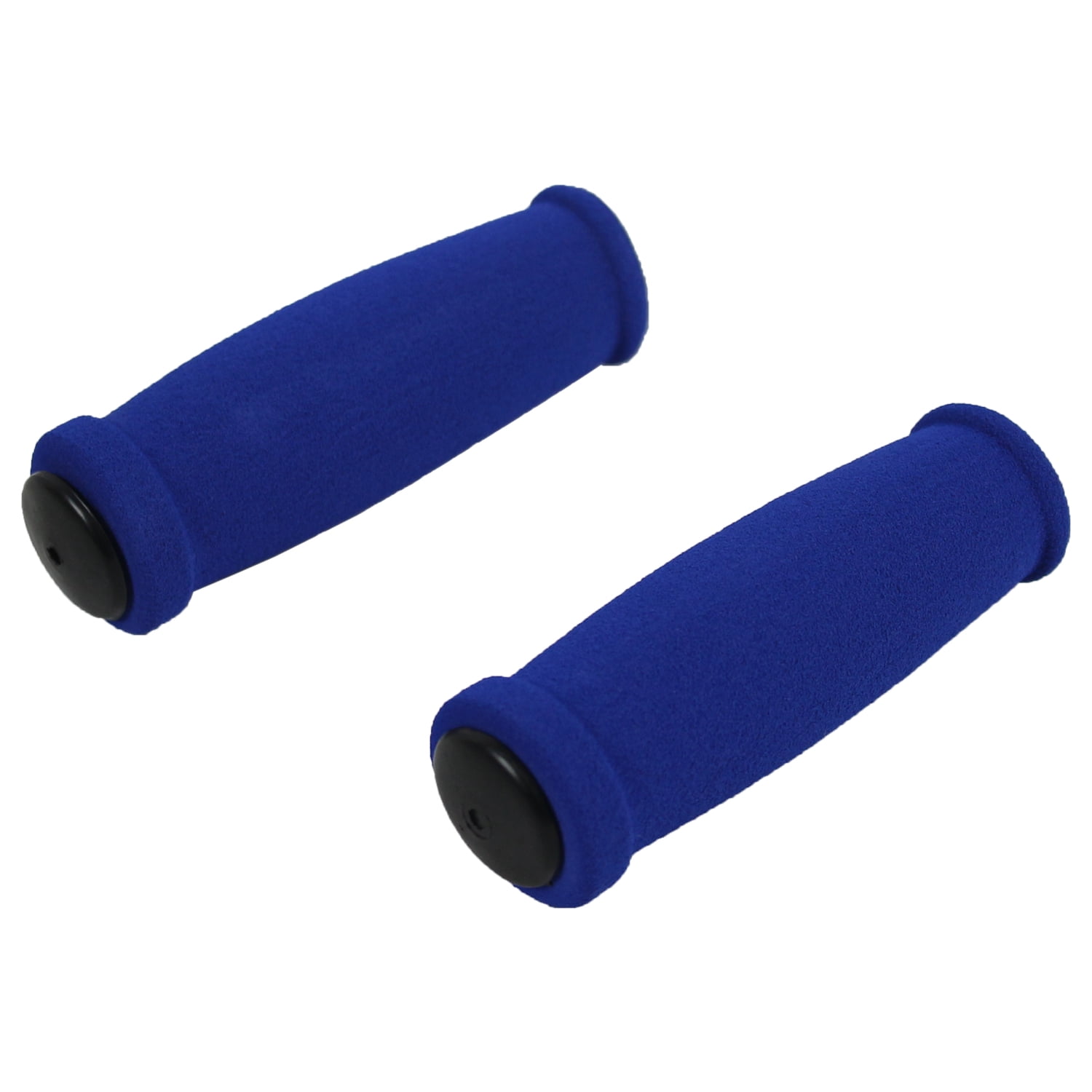 BLUE Foam Replacement Hand Grips & Handle Bar Bell for Bicycle Scooter or Razor