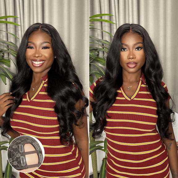 LUVME Body Wave / Straight / Kinky / Deep Wave Human Hair U Part Wig