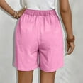 thumbnail image 6 of Shorts for Women Clearance, Xunlbb Spring Summer Fashion Casual Solid Color Drawstring Outwear Linen Shorts For Women, 6 of 9