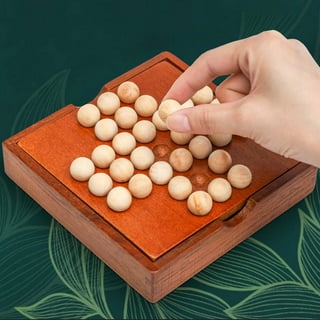 Buy Online Winmaarc Handmade Wooden Peg Solitaire Board Game, Mini Teaser  Board Games -  577693