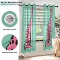 thumbnail image 3 of Yayeee Window Curtains Set of 2 for Living Room Light Filtering 63"x42", Pink Cheetah, 3 of 7