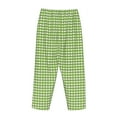 thumbnail image 4 of Kdxio Women's Comfy Stretch Green GinghamPrint Drawstring Pajama Pants-XX-Large, 4 of 9