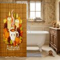 thumbnail image 3 of Erosebridal Autumn Leaves Shower Curtain 72Wx84L,Happy Fall Bathroom Shower Curtain,Brown, 3 of 6