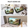 thumbnail image 5 of Fotbe Cartoon Mushroom House Pattern Pencil Case,Canvas Pen Case, Multi- Slot Pencil Pouch, Portable Pencil Bag, Pen Case for& Office, Makeup Bag ,Zipper Pouch, 5 of 6