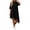 Black, variant on Women's Trendy Loose Fit T-Shirt Dress with Short Sleeves and a Unique Lace Trim Asymmetrical Hemline Perfect for Fashionable Lounging and Daily Wear
