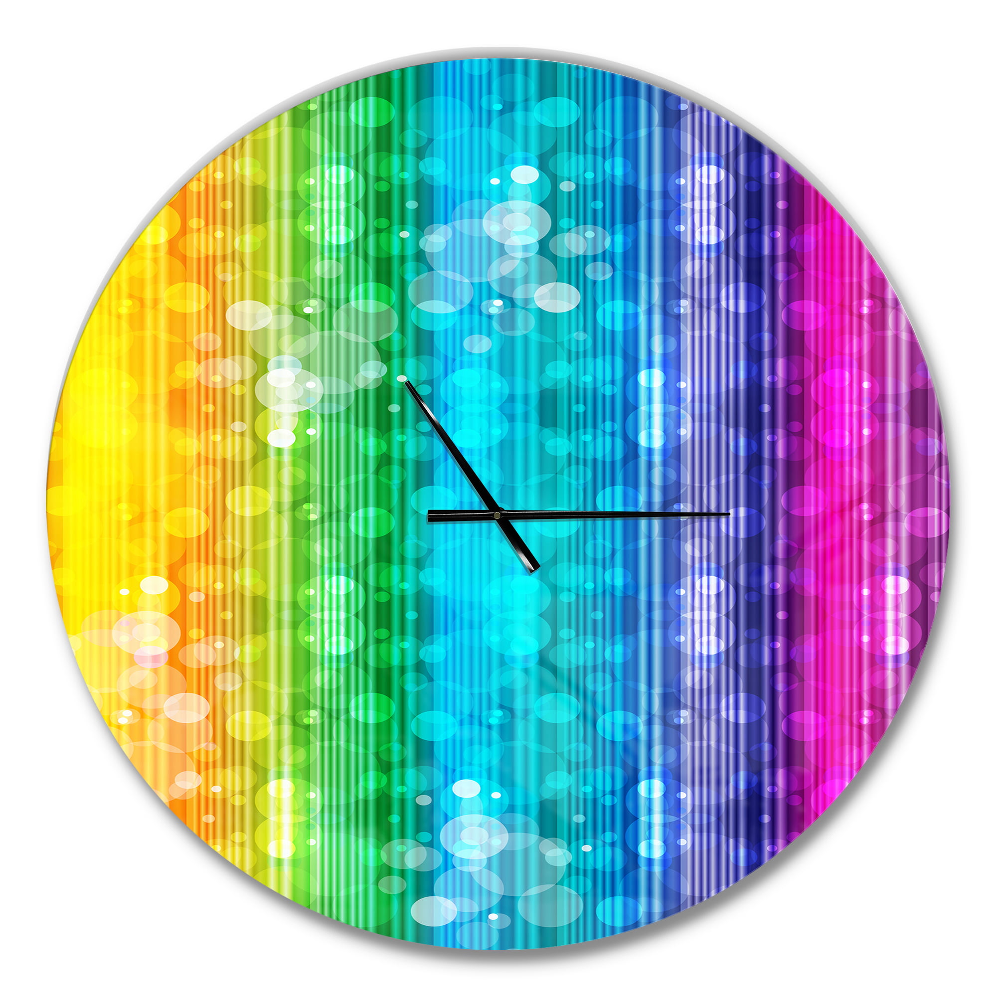 12-Inch Kess InHouse Vasare NAR Just Do It Tan Rainbow Wall Clock