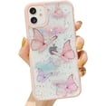 thumbnail image 6 of iPhone 11 Case Glitter Butterfly Sparkle Case for Women Girls,Cute Slim Soft Silicone Gel Bling Phone Case Cover Compatible for Apple iPhone 11 (Green), 6 of 11