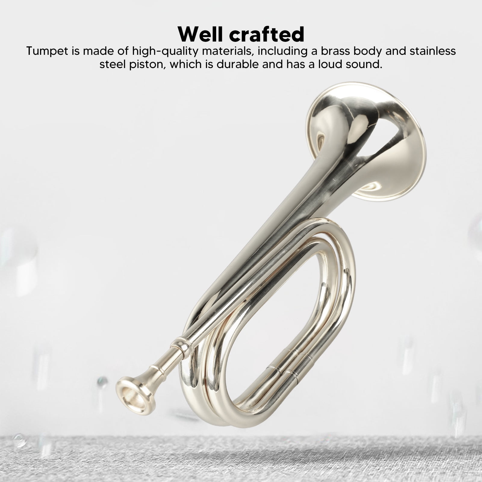 C Key Trumpet Military Style Brass Trumpet Bugles Instrument With Mouthpiece For Cavalry Bugle Military Orchestra