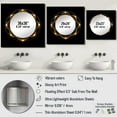 thumbnail image 4 of Designart "Understanding Divine Geometry Gilt On Black" Modern Geometric Square Mirror For Wall Decor - Large Gold Square Printed Wall Mirror Art - Wall Mounted Square Large Mirror, 4 of 5