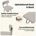 thumbnail image 6 of Gymax Bar Stools Set of 2 Modern Upholstered 360ºSwivel Bar Chairs 29'' Bar Height Barstools Beige, 6 of 8