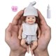 thumbnail image 4 of Mini muñecas Reborn de silicona de 7 pulgadas, muñecas realistas para bebés recién nacidos con accesorios de alimentación y ropa, decoración de habitación de muñecas de silicona de cuerpo completo par, 4 of 10