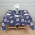 thumbnail image 3 of Pioneer Flower Floral Print Pattern Square Tablecloth, Waterproof Wipeable Spillproof Washable Table Cover for Home Kitchen Party Decor, 52"x52", 3 of 6