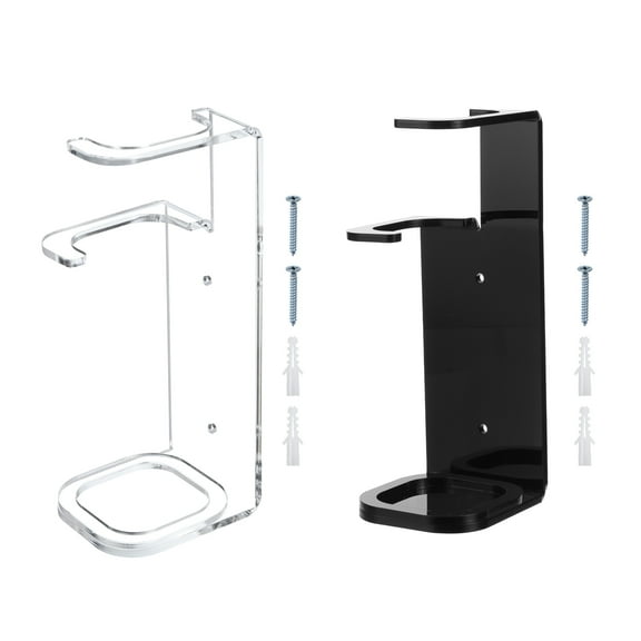 Light Saber Stand Wall Mount Display Acrylic Light Sword Holder Rack, Clear Black 2 Pack