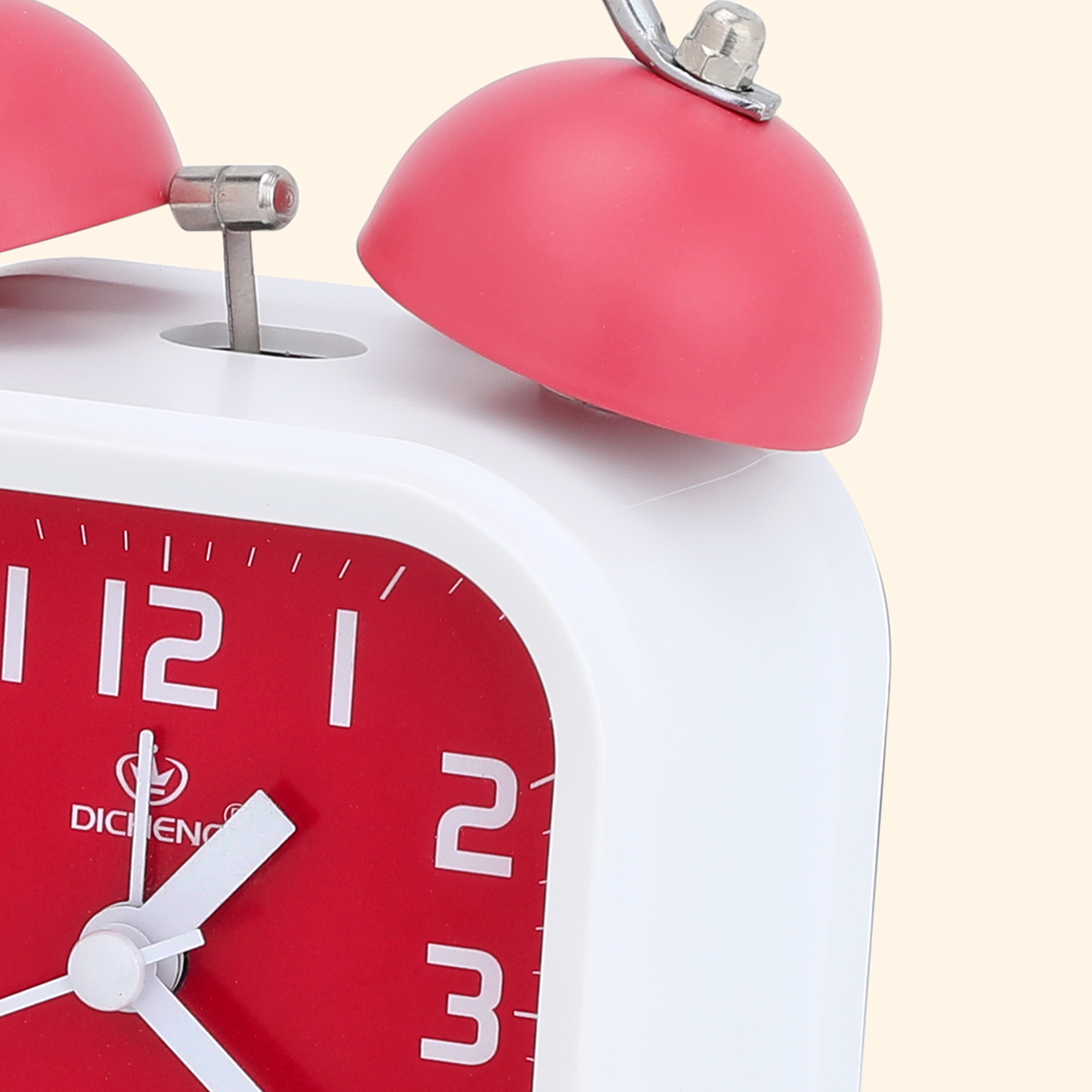 Unique Bargains Classic Alarm Clock with Nightlight Dark Pink 3.5"L x 2.2"W x 5.5"H