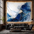 thumbnail image 6 of White and Blue Marble with Gold Cracks, Serene Abstract Style for Abstract Art Fans, Modern Wall Art, Housewarming Gift, Tapestry Wall Hanging for Bedroom and Living Room, 6 of 7