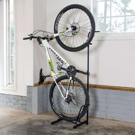 CycleStand Pro Vertical Bike Floor Stand, Indoor Bicycle Rack for Garage, Upright Bike Mount Storage, Holds MTB, Road, and Ebike Stand, Bike Parking Rack, Fits Tires up to 3.5″